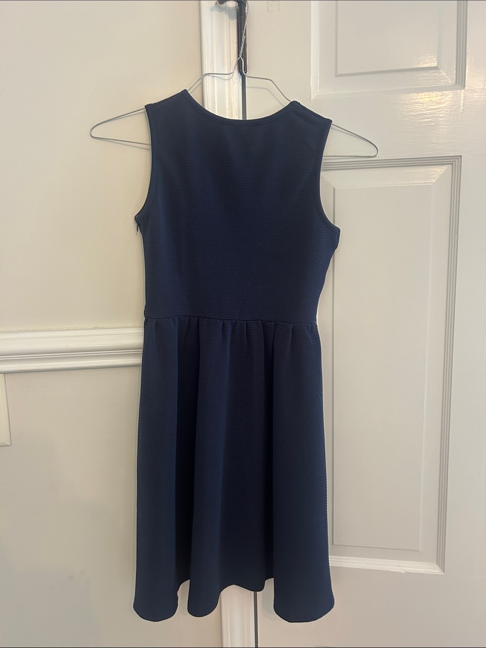 Grace Karin Navy Blue Sleeveless Fit-and-Flare Kids Dress